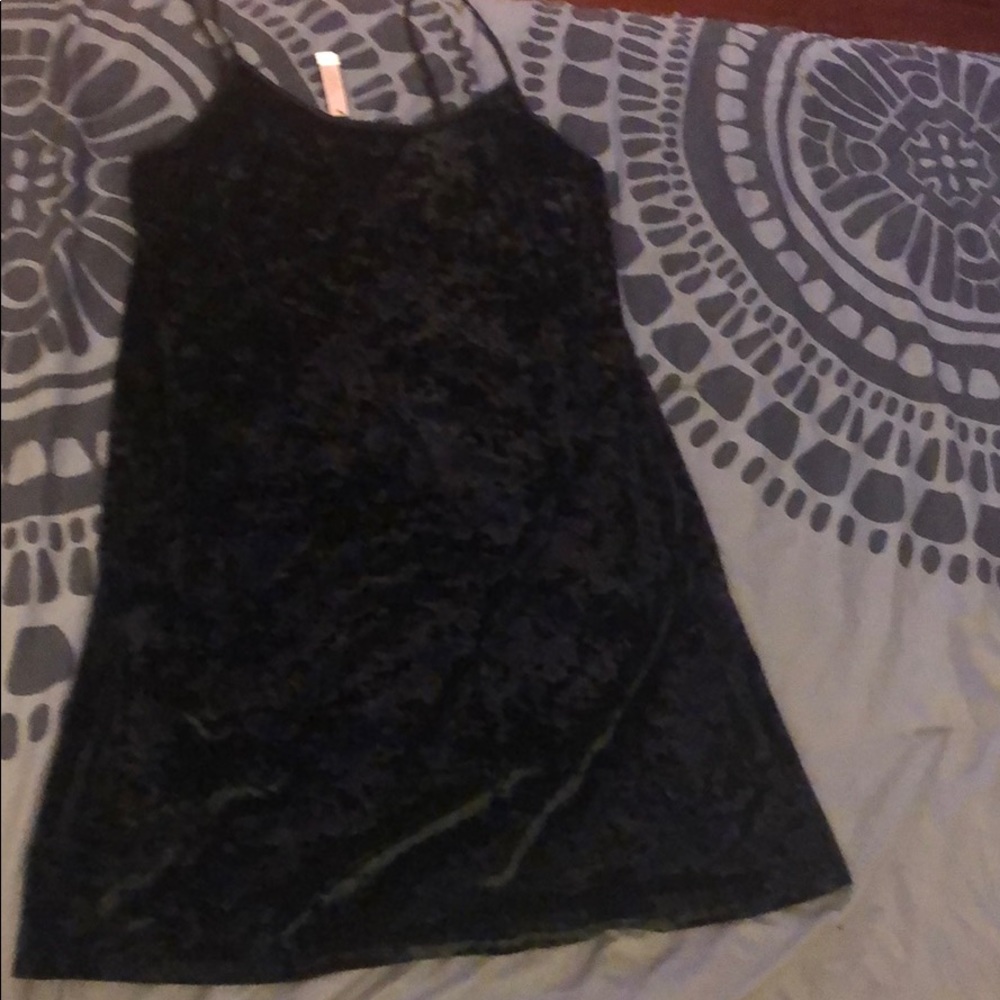 Velvet slip dress